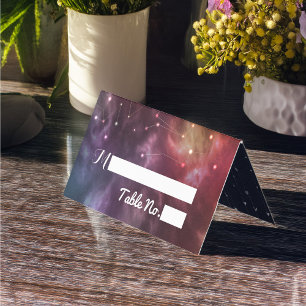 Wedding Place Escort Card Table Number Galaxy Star