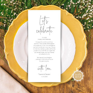Wedding Place Setting Dinner Party Thank You Card