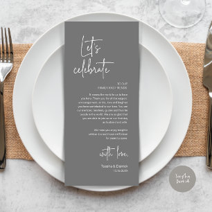 Wedding Place Setting Dinner Party Thank You Card