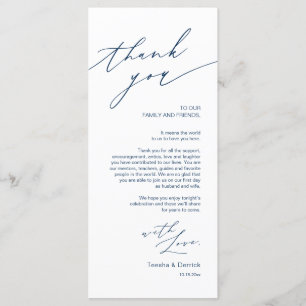 Wedding Place Setting Thank You Minimalist Card