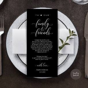 Wedding Place Setting Thank You Modern Classy Card