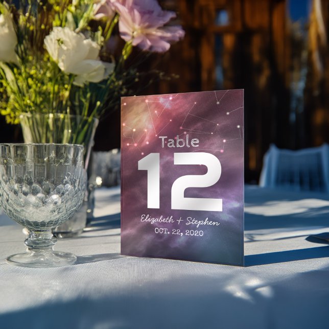 Wedding Place Table Number Galaxy Constellations (Creator Uploaded)