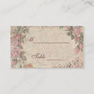 Wedding Placecards Vintage Antique Roses