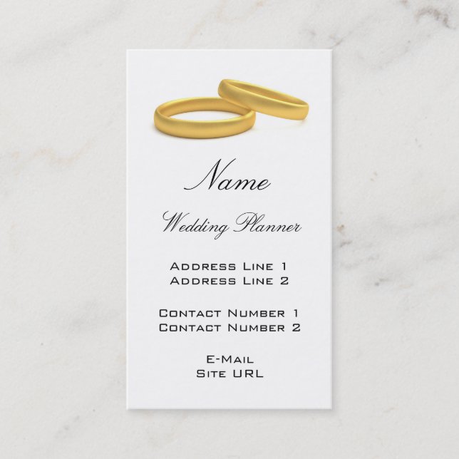 Wedding Planner Business Card (Front)
