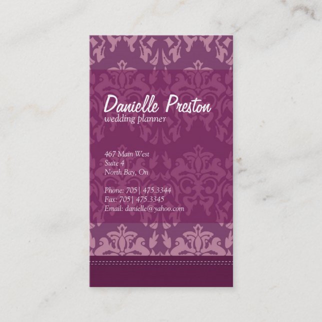 Wedding Planner Business Card (Front)