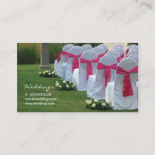 Wedding Planner Business Card Pink 2 (Front)
