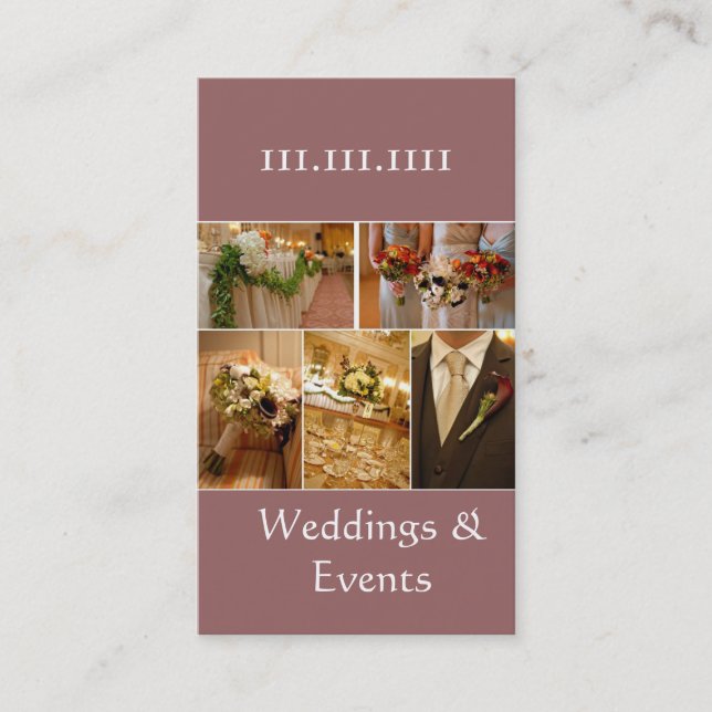 Wedding Planner, Catering, Food, Restaurant, Business Card (Front)