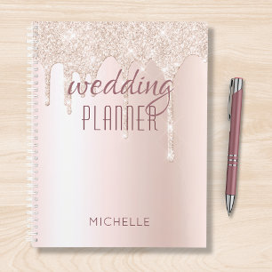 Wedding Planner Chic Girly Glitter Name Planner