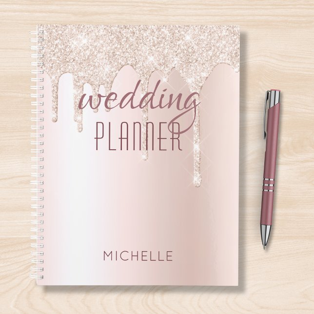 Wedding Planner Chic Girly Glitter Name Planner (Creator Uploaded)