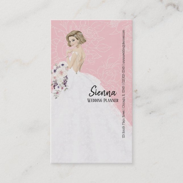 Wedding Planner choose background colour Business Card (Front)