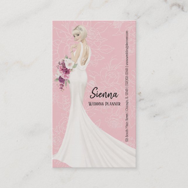 Wedding Planner choose background colour Business Card (Front)