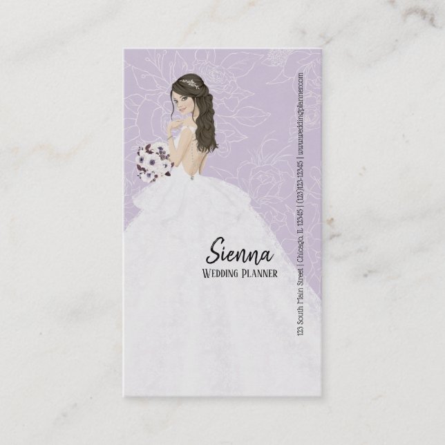 Wedding Planner choose background colour Business Card (Front)