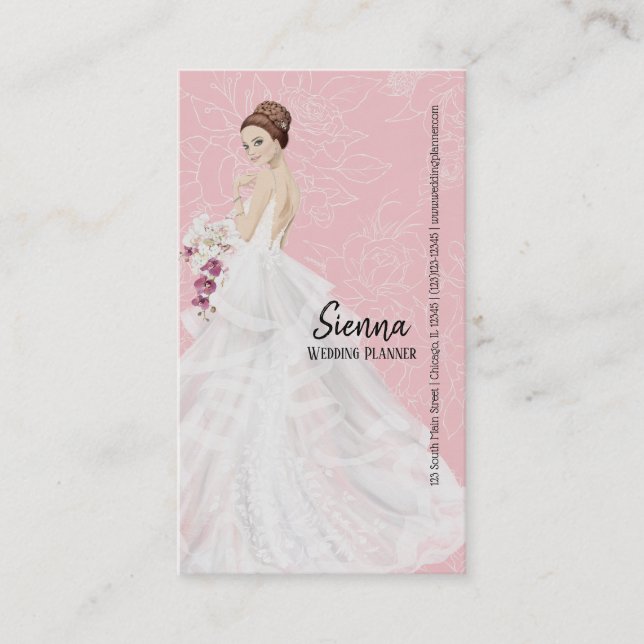 Wedding Planner choose background colour Business Card (Front)