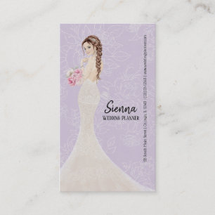 Wedding Planner choose background colour Business Card