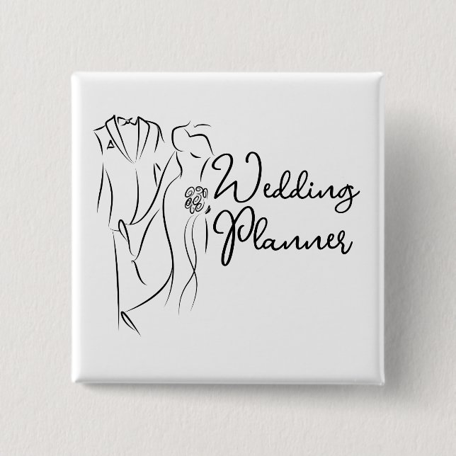 Wedding Planner For Hire 15 Cm Square Badge (Front)