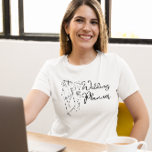 Wedding Planner For Hire T-Shirt<br><div class="desc">wedding planner wording with bride and groom wedding day silhouette</div>