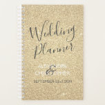 Wedding Planner Gold Sparkle Glitter<br><div class="desc">Gold Sparkle Glitter Planner for Wedding Planning. The notebook is perfect for the bride and groom planning the perfect wedding. The names and date on the planner can be customised. Please contact the designer for customised matching items.</div>