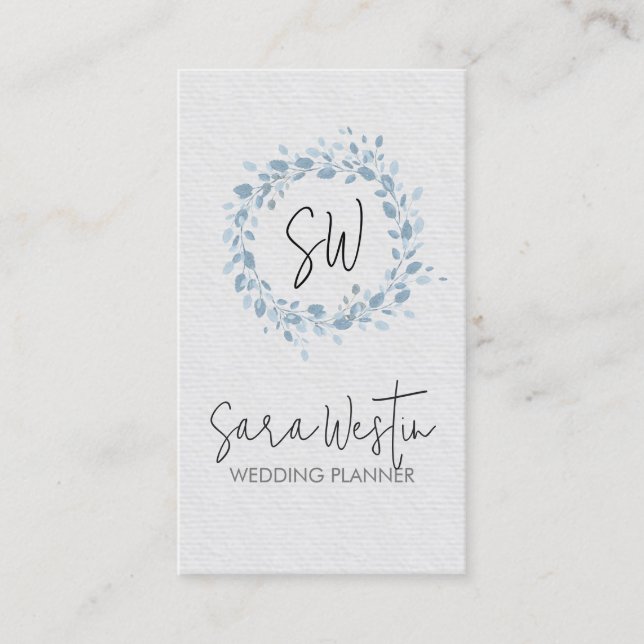 Wedding Planner Monogram Business Card (Front)