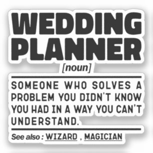 Wedding Planner Noun Engagement Organisation Funny