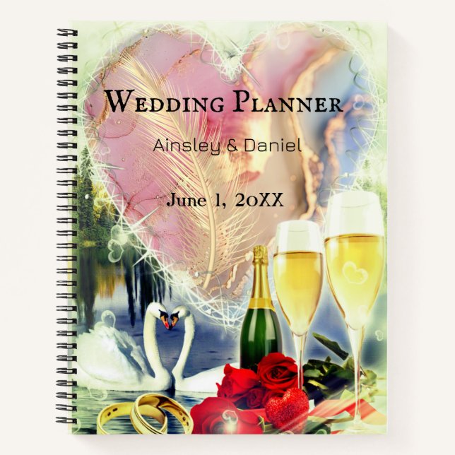 Wedding Planner Personalised Spiral Notebook (Front)