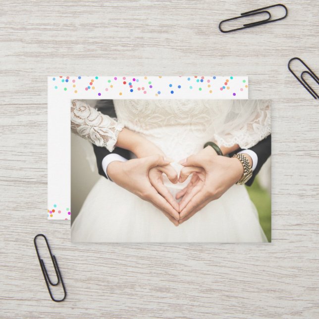 Wedding Planner / Photographer Business Card (Front/Back In Situ)