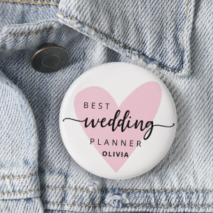 Wedding Planner Pink 3 Cm Round Badge