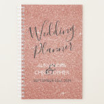 Wedding Planner Pink - Rose Gold Sparkle Glitter<br><div class="desc">Rose Gold - Blush Pink Sparkle Glitter Planner for Wedding Planning. The notebook is perfect for the bride and groom planning the perfect wedding. The names and date on the planner can be customised. Please contact the designer for customised matching items.</div>