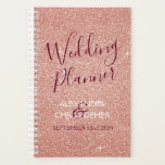 Wedding Planner Pink - Rose Gold Sparkle Glitter<br><div class="desc">Rose Gold - Blush Pink and Burgundy Sparkle Glitter Planner for Wedding Planning. The notebook is perfect for the bride and groom planning the perfect wedding. The names and date on the planner can be customised. Please contact the designer for customised matching items.</div>