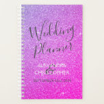 Wedding Planner Purple Pink Sparkle Glitter<br><div class="desc">Purple and Pink Ombre Sparkle Glitter Planner for Wedding Planning. The notebook is perfect for the bride and groom planning the perfect wedding. The names and date on the planner can be customised. Please contact the designer for customised matching items.</div>
