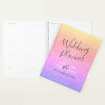 Wedding Planner Rainbow Sparkle Glitter<br><div class="desc">Gold,  Purple and Pink Rainbow Pastel Ombre Sparkle Glitter Planner for Wedding Planning. The notebook is perfect for the bride and groom planning the perfect wedding. The names and date on the planner can be customised. Please contact the designer for customised matching items.</div>