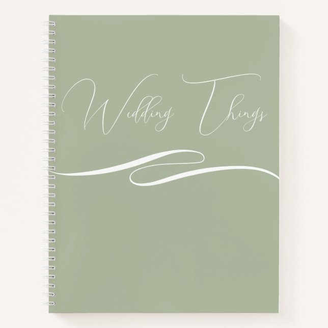 Wedding Planning Notebook Client Gift w/ Logo (Front)