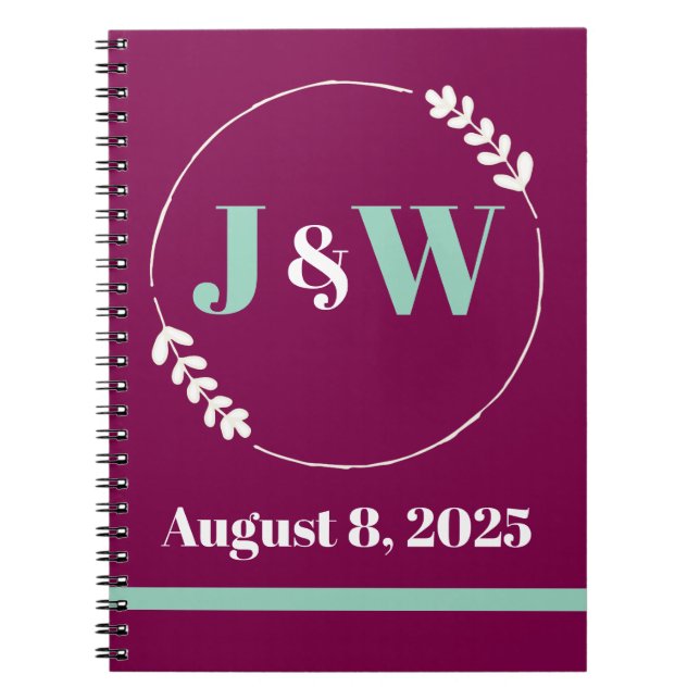 Wedding planning or post event keepsake notebook (Front)