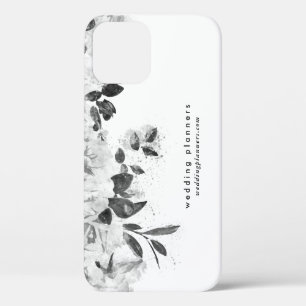 Wedding Planning Romantic Black and White Business iPhone 12 Case