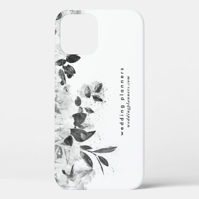 Wedding Planning Romantic Black and White Business Case-Mate iPhone Case (Back)