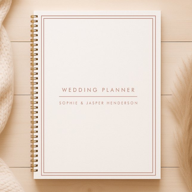 Wedding Plans Elegant Faux Rose Gold and White Planner (Creator Uploaded)