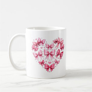 Wedding plus Valentine´s bows pink Coffee Mug