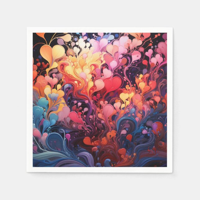 Wedding Pop Art Party Napkins (Front)