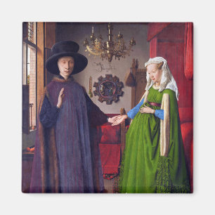 Wedding Portrait by Jan Van Eyck Magnet