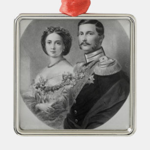 Wedding Portrait of Their Royal Highnesses Metal Tree Decoration