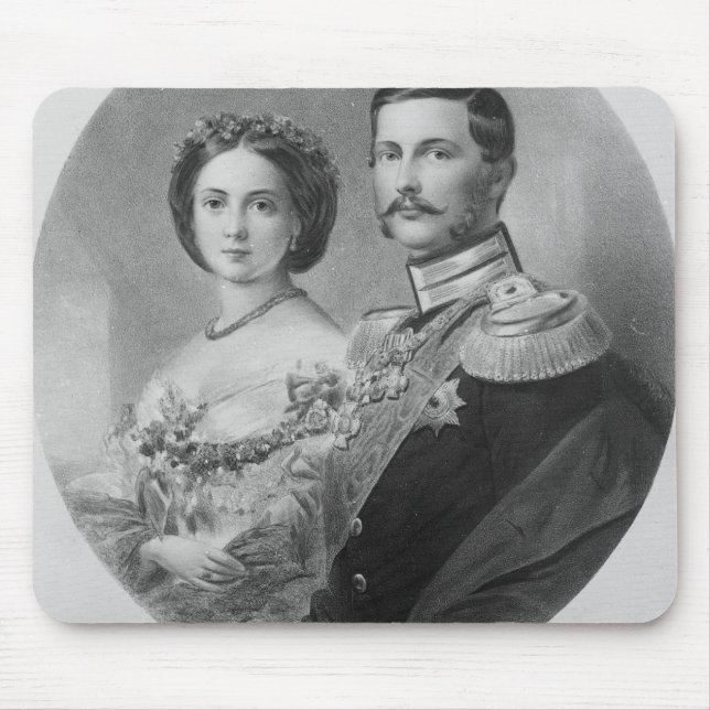 Wedding Portrait of Their Royal Highnesses Mouse Pad (Front)