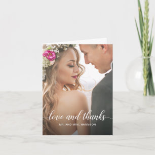 Wedding Portrait Personalised Photo Thank You Card