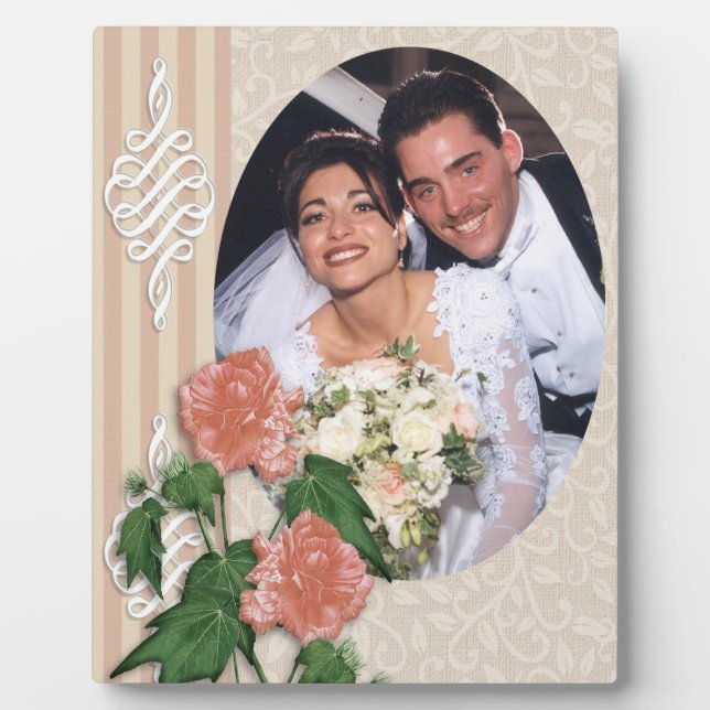 Wedding portrait photo plaque hibiscus (Front)
