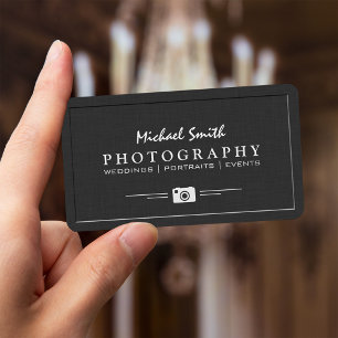 Wedding Portrait Photography Elegant Embossed Look Business Card