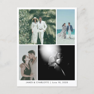 Wedding Postcard Guestbook Custom 4 Photo Template