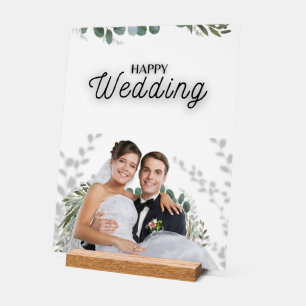 Wedding Poster – Elegant Bride & Groom Greenery De