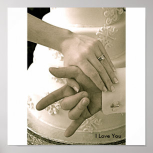 Wedding Poster "I Love You"