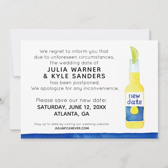 Wedding Postponed Card (Front)