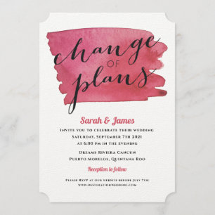 Wedding Postponed Change Plans Invitation