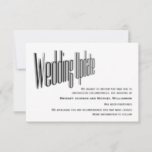 Wedding Postponed Notification Save The Date