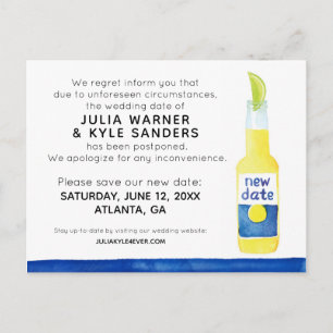 Wedding Postponed Postcard